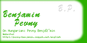 benjamin pevny business card